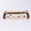 LOUIS VUITTON Multicolor Porte Monnaie Pla Purse White M92657 Auth 132771-6