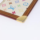 LOUIS VUITTON Multicolor Pochette Cles Coin Purse White M92655 LV Auth 132772-16