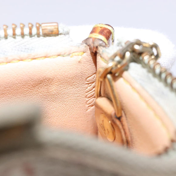 LOUIS VUITTON Multicolor Pochette Cles Coin Purse White M92655 LV Auth 132772