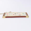 LOUIS VUITTON Multicolor Pochette Cles Coin Purse White M92655 LV Auth 132772-6