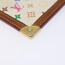 LOUIS VUITTON Multicolor Pochette Cles Coin Purse White M92655 LV Auth 132772-14