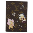 LOUIS VUITTON Christmas Vivienne Couverture Passport Passport Case Auth 132776M-13