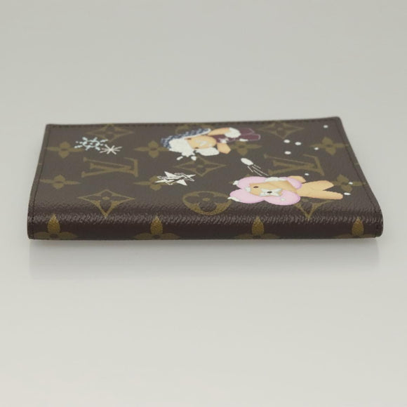 LOUIS VUITTON Christmas Vivienne Couverture Passport Passport Case Auth 132776M