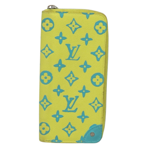LOUIS VUITTON Playground Zippy Wallet Vertical Wallet Yellow M82005 Auth 132783