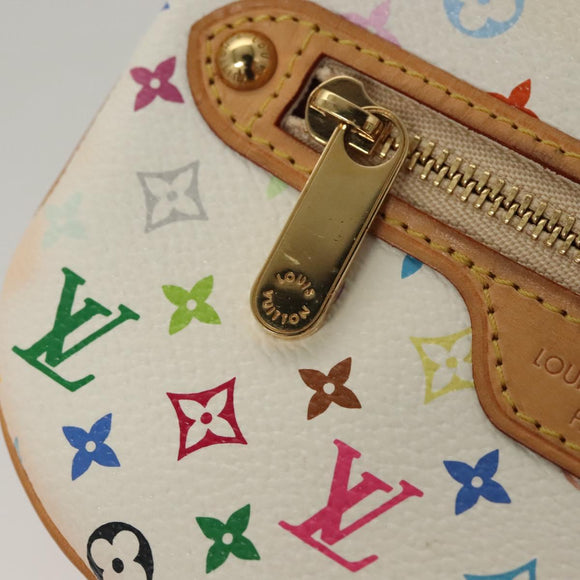 LOUIS VUITTON Multicolor Pochette Mira MM Pouch White M60096 LV Auth 132784