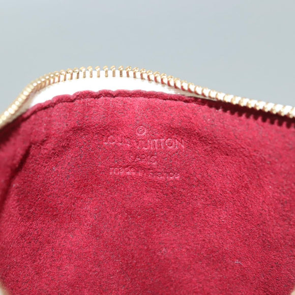LOUIS VUITTON Multicolor Pochette Mira MM Pouch White M60096 LV Auth 132784