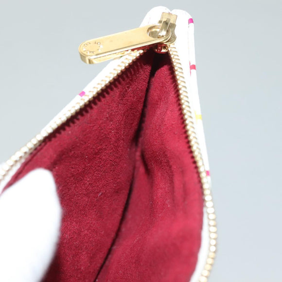 LOUIS VUITTON Multicolor Pochette Mira MM Pouch White M60096 LV Auth 132784