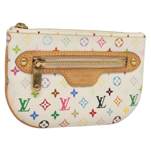 LOUIS VUITTON Multicolor Pochette Mira MM Pouch White M60096 LV Auth 132784