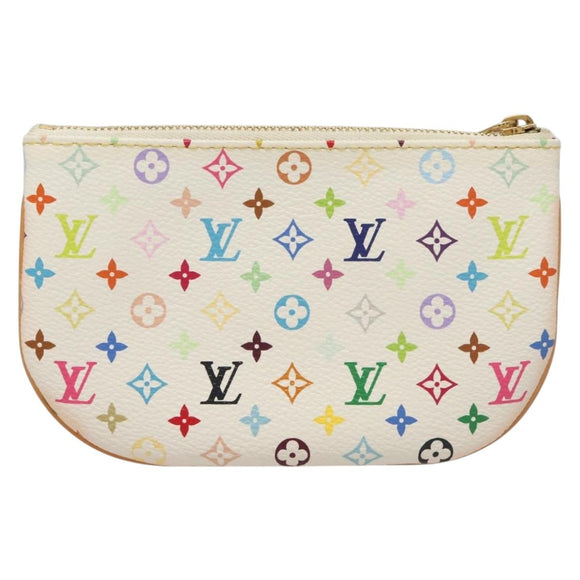 LOUIS VUITTON Multicolor Pochette Mira MM Pouch White M60096 LV Auth 132784