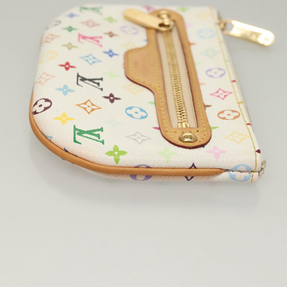 LOUIS VUITTON Multicolor Pochette Mira MM Pouch White M60096 LV Auth 132784