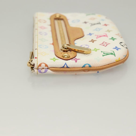 LOUIS VUITTON Multicolor Pochette Mira MM Pouch White M60096 LV Auth 132784