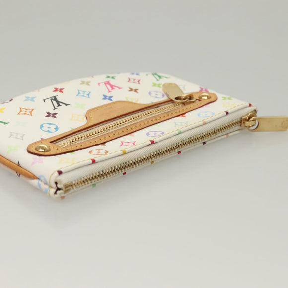 LOUIS VUITTON Multicolor Pochette Mira MM Pouch White M60096 LV Auth 132784