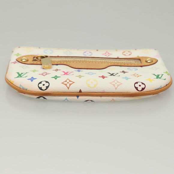 LOUIS VUITTON Multicolor Pochette Mira MM Pouch White M60096 LV Auth 132784