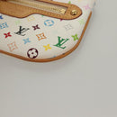 LOUIS VUITTON Multicolor Pochette Mira MM Pouch White M60096 LV Auth 132784-14
