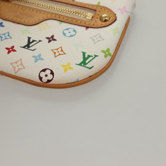 LOUIS VUITTON Multicolor Pochette Mira MM Pouch White M60096 LV Auth 132784