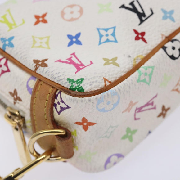 LOUIS VUITTON Monogram Multicolor Trousse Wapity White M58033 LV Auth 132787