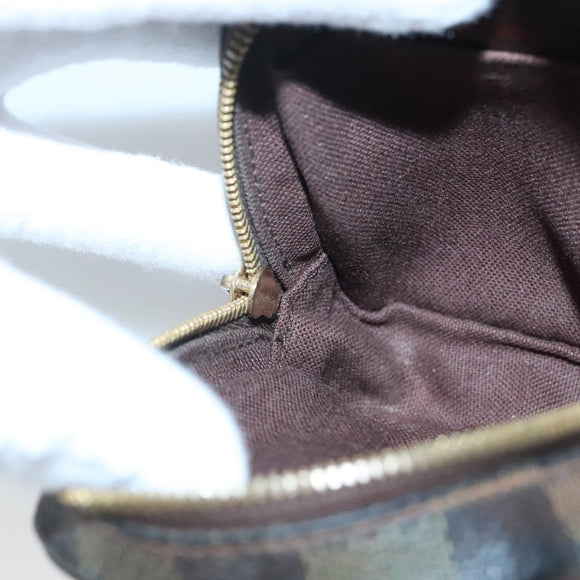 LOUIS VUITTON Damier Ebene Etui Okapi PM Pouch N61738 LV Auth 132788