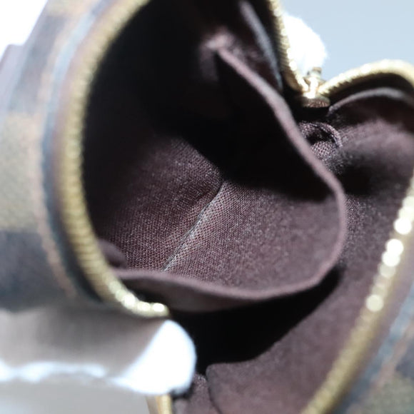 LOUIS VUITTON Damier Ebene Etui Okapi PM Pouch N61738 LV Auth 132788