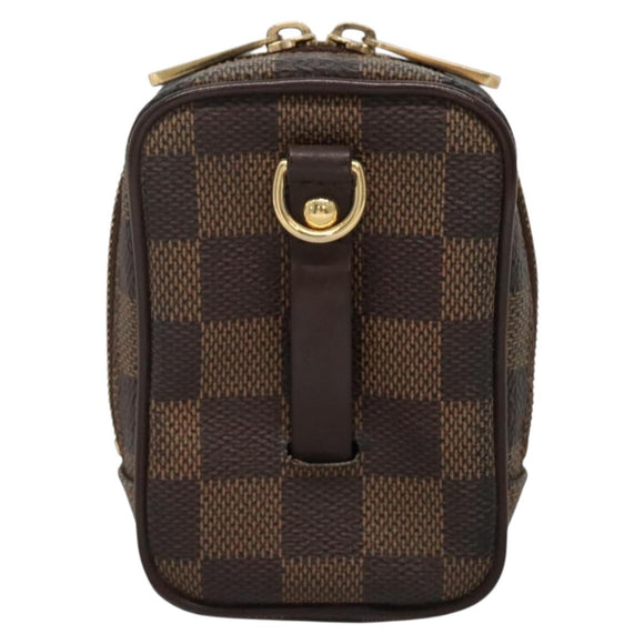 LOUIS VUITTON Damier Ebene Etui Okapi PM Pouch N61738 LV Auth 132788