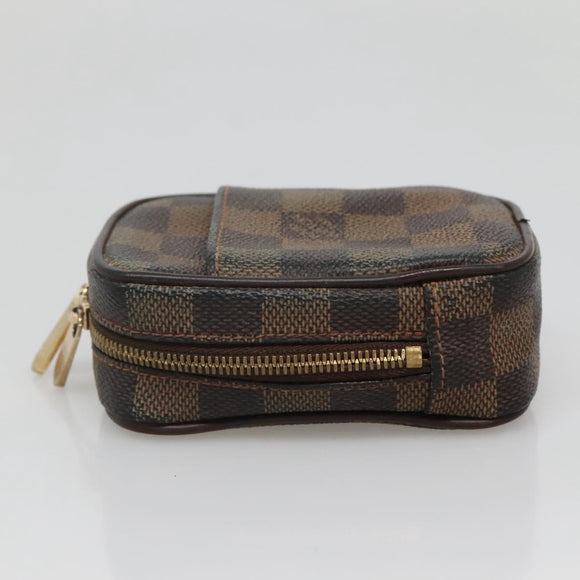LOUIS VUITTON Damier Ebene Etui Okapi PM Pouch N61738 LV Auth 132788