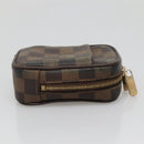 LOUIS VUITTON Damier Ebene Etui Okapi PM Pouch N61738 LV Auth 132788-4