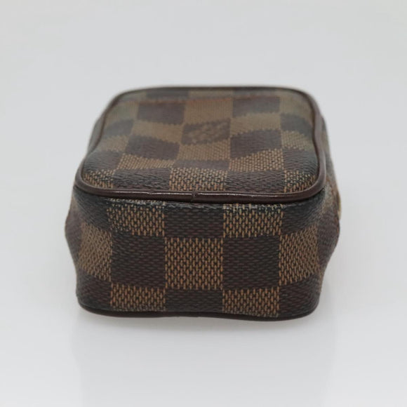 LOUIS VUITTON Damier Ebene Etui Okapi PM Pouch N61738 LV Auth 132788
