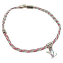 LOUIS VUITTON Brass Friend Ship Bracelet Leather Pink M6793E LV Auth 132791M-1