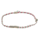 LOUIS VUITTON Brass Friend Ship Bracelet Leather Pink M6793E LV Auth 132791M-3