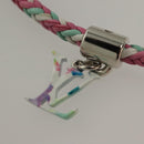 LOUIS VUITTON Brass Friend Ship Bracelet Leather Pink M6793E LV Auth 132791M-4