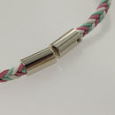 LOUIS VUITTON Brass Friend Ship Bracelet Leather Pink M6793E LV Auth 132791M-6
