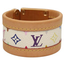 LOUIS VUITTON Monogram Multicolor Cerule Bracelet White M92593 LV Auth 132793V-3