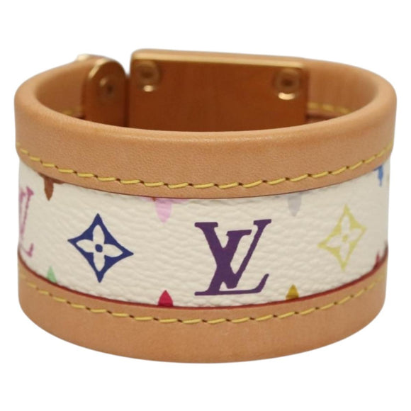 LOUIS VUITTON Monogram Multicolor Cerule Bracelet White M92593 LV Auth 132793V
