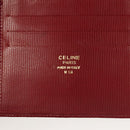 CELINE Compact Wallet Leather Red Gold Auth 132803-12