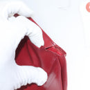 CELINE Compact Wallet Leather Red Gold Auth 132803-9