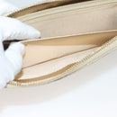 CHANEL Matelasse Long Wallet Leather Silver CC Auth 132807-18