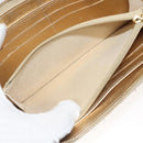 CHANEL Matelasse Long Wallet Leather Silver CC Auth 132807-20