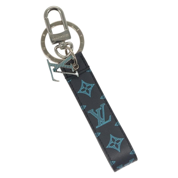 LOUIS VUITTON Monogram Shadow Porte Cles Dragonne Key Holder M82532 Auth 132813M