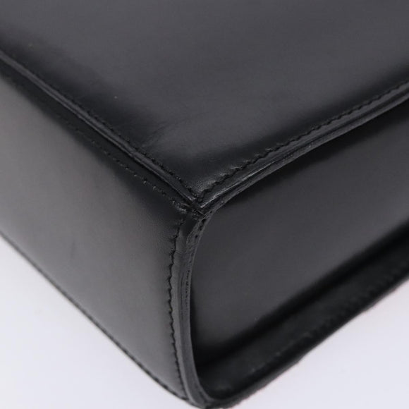 CELINE Arc de Triomphe Shoulder Bag Leather Black Red gold Auth 132815