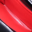 CELINE Arc de Triomphe Shoulder Bag Leather Black Red gold Auth 132815-23