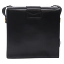 CELINE Arc de Triomphe Shoulder Bag Leather Black Red gold Auth 132815-2