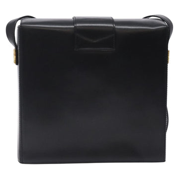 CELINE Arc de Triomphe Shoulder Bag Leather Black Red gold Auth 132815 - 0