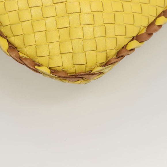 BOTTEGA VENETA INTRECCIATO Hobo Bag Leather Yellow Gold 115653 Auth 132816