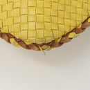 BOTTEGA VENETA INTRECCIATO Hobo Bag Leather Yellow Gold 115653 Auth 132816-8