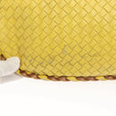BOTTEGA VENETA INTRECCIATO Hobo Bag Leather Yellow Gold 115653 Auth 132816-9