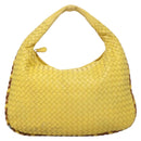 BOTTEGA VENETA INTRECCIATO Hobo Bag Leather Yellow Gold 115653 Auth 132816-13