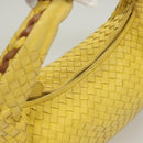 BOTTEGA VENETA INTRECCIATO Hobo Bag Leather Yellow Gold 115653 Auth 132816-6