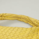 BOTTEGA VENETA INTRECCIATO Hobo Bag Leather Yellow Gold 115653 Auth 132816-14