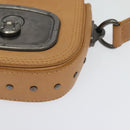 CELINE Shoulder Bag Leather Brown Auth 132824-11