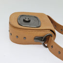 CELINE Shoulder Bag Leather Brown Auth 132824-5