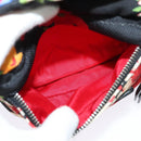 Miu Miu Shoulder Bag Canvas Black Gold Auth 132826-21